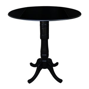 International Concepts 42&quot Round Dual Drop Leaf Pedestal Table   41.5&quotH
