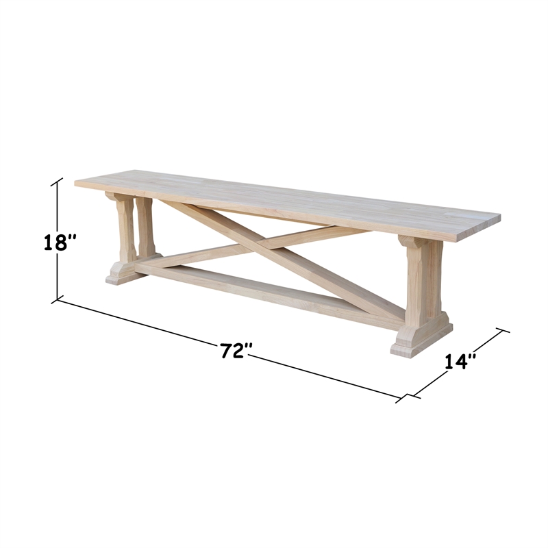 International Concepts Alexa Bench  Unfinished