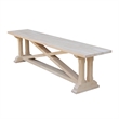 International Concepts Alexa Bench  Unfinished