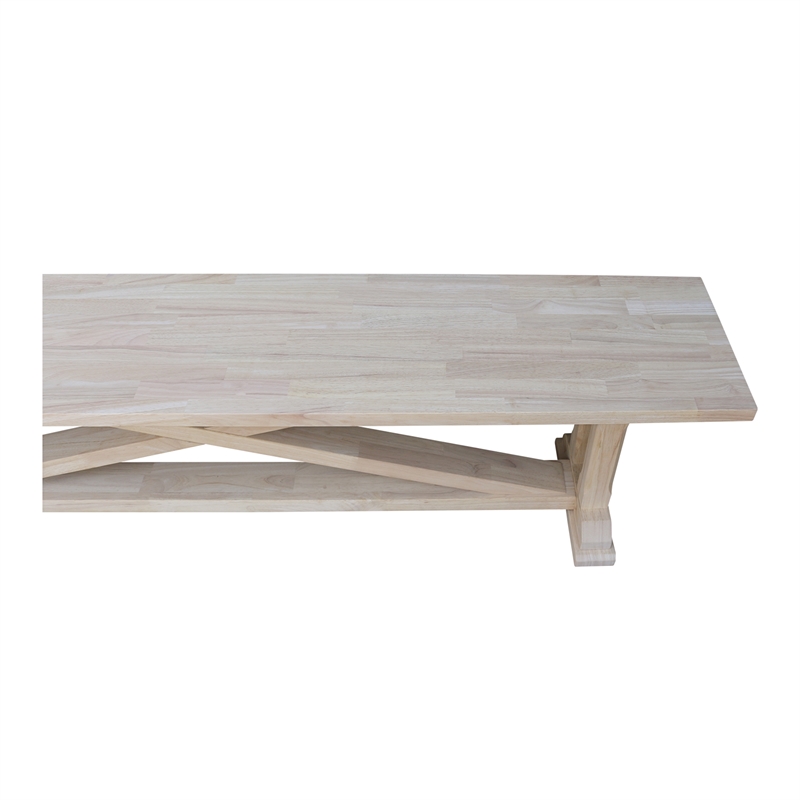 International Concepts Alexa Bench  Unfinished