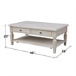 International Concepts Vista Coffee Table  Unfinished