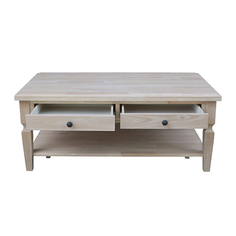 International Concepts Vista Coffee Table  Unfinished