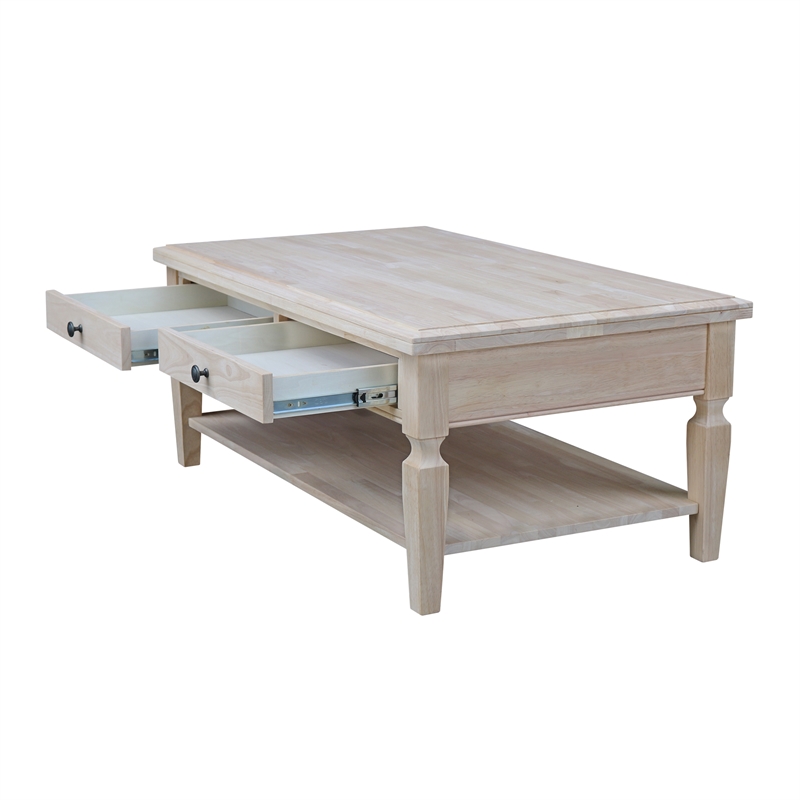 International Concepts Vista Coffee Table  Unfinished