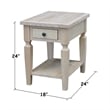 International Concepts Vista End Table  Unfinished