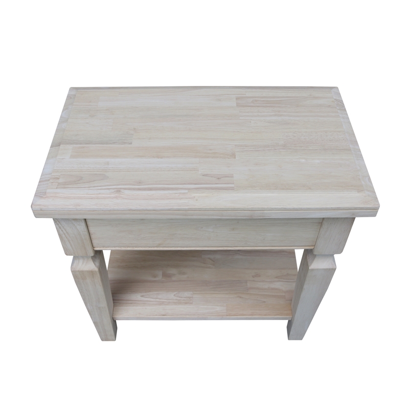 International Concepts Vista Side Table  Unfinished