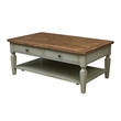 International Concepts Vista Coffee Table  Distressed Hickory/Stone Finish