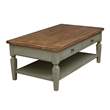 International Concepts Vista Coffee Table  Distressed Hickory/Stone Finish