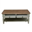 International Concepts Vista Coffee Table  Distressed Hickory/Stone Finish