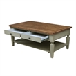 International Concepts Vista Coffee Table  Distressed Hickory/Stone Finish