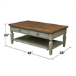 International Concepts Vista Coffee Table  Distressed Hickory/Stone Finish