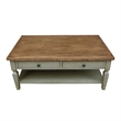 International Concepts Vista Coffee Table  Distressed Hickory/Stone Finish
