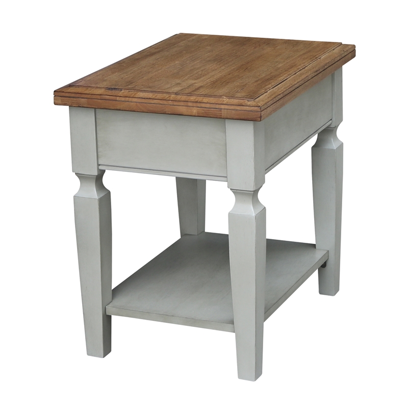 Vista End Table Distressed Hickory/Stone Finish