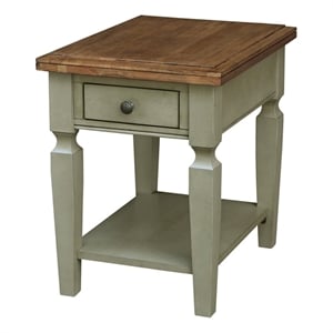 International Concepts Vista End Table Distressed Hickory/Stone Finish