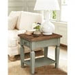 International Concepts Vista End Table Distressed Hickory/Stone Finish