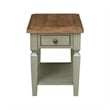 International Concepts Vista End Table Distressed Hickory/Stone Finish