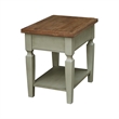 International Concepts Vista End Table Distressed Hickory/Stone Finish