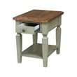 International Concepts Vista End Table Distressed Hickory/Stone Finish