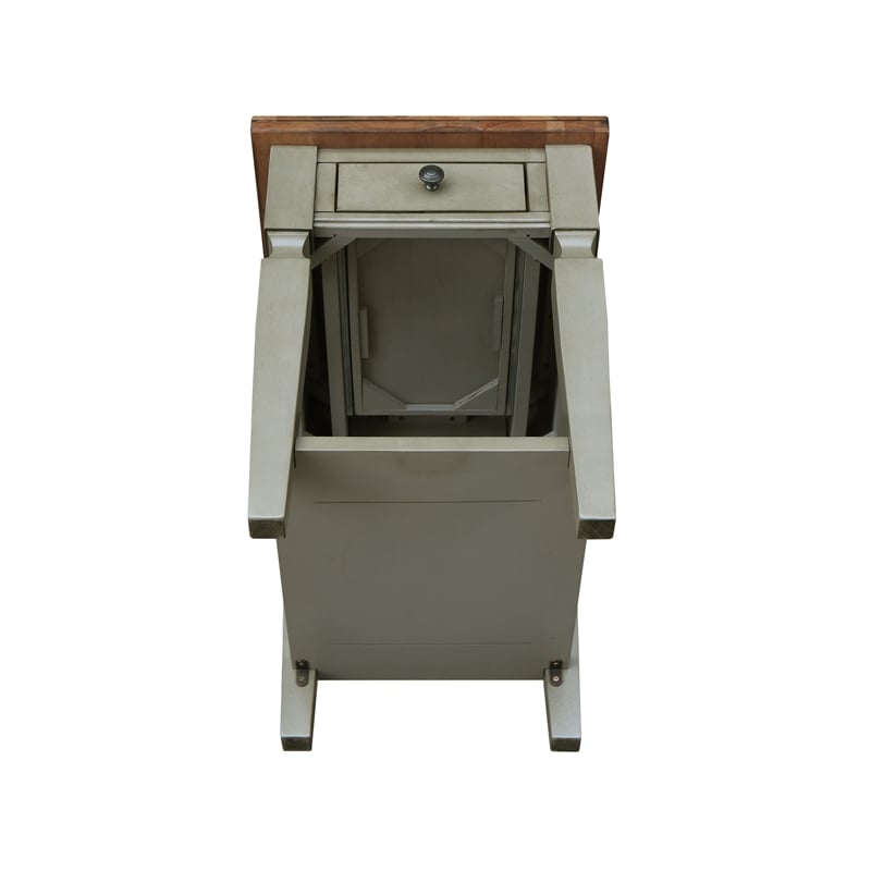 International Concepts Vista End Table Distressed Hickory/Stone Finish