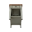 International Concepts Vista End Table Distressed Hickory/Stone Finish