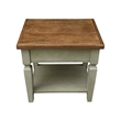 International Concepts Vista End Table Distressed Hickory/Stone Finish