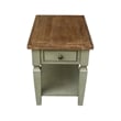 International Concepts Vista End Table Distressed Hickory/Stone Finish