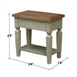 International Concepts Vista Side Table Distressed Hickory/Stone Finish