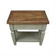 International Concepts Vista Side Table Distressed Hickory/Stone Finish