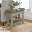 International Concepts Vista Side Table Distressed Hickory/Stone Finish