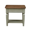 International Concepts Vista Side Table Distressed Hickory/Stone Finish