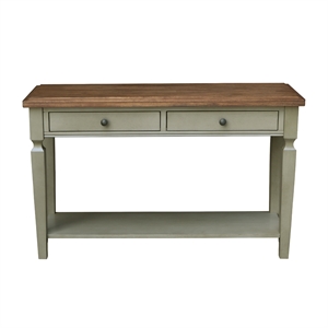 International Concepts Vista Console Sofa Table Distressed Hickory/Stone Finish