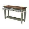International Concepts Vista Console Sofa Table Distressed Hickory/Stone Finish