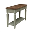 International Concepts Vista Console Sofa Table Distressed Hickory/Stone Finish