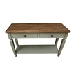 International Concepts Vista Console Sofa Table Distressed Hickory/Stone Finish