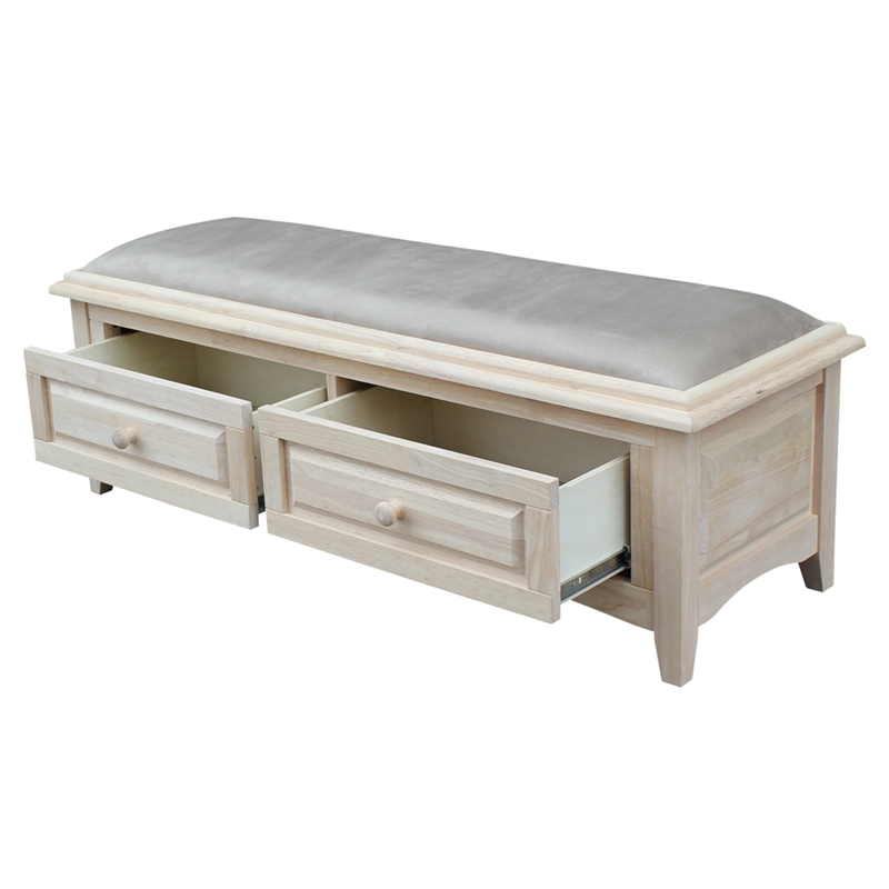 Bench with Storage Drawers Cymax Business