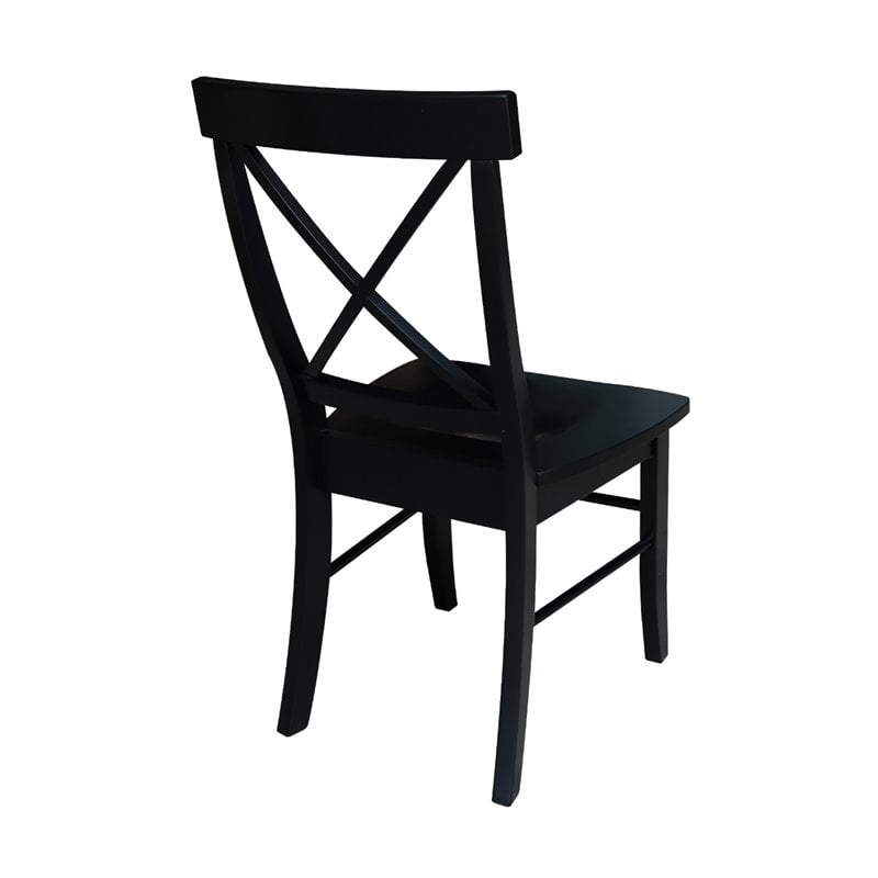 Simply Linen X Back Dining Chair, Black X Back Dining Chairs