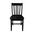 International Concepts Schoolhouse Wood Dining Chair in Black (Set of Two)