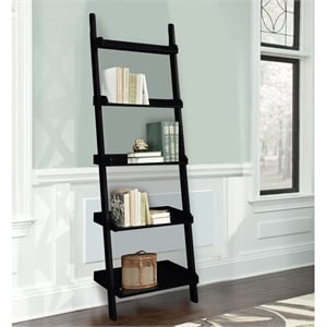 International Concepts Casual Dining 5-Tier Leaning Shelf in Black