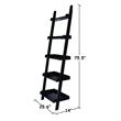 International Concepts Casual Dining 5-Tier Leaning Shelf in Black