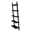 International Concepts Casual Dining 5-Tier Leaning Shelf in Black