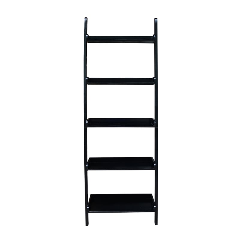 International Concepts Casual Dining 5-Tier Leaning Shelf in Black