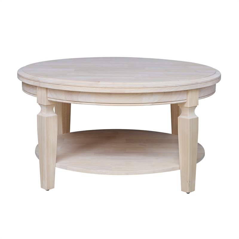 International Concepts Vista Round Coffee Table Unfinished