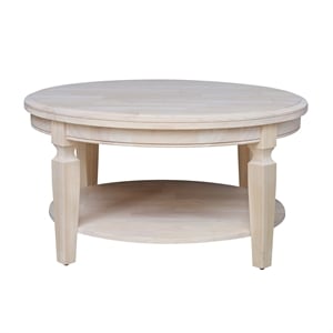 International Concepts Vista Round Coffee Table Unfinished