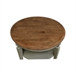 International Concepts Vista Round Coffee Table in Distressed Hickory/Stone