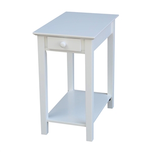 International Concepts Narrow End Table in White