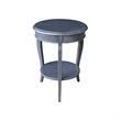 International Concepts Cambria Wood Round End Table in heather Gray
