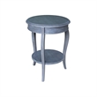 International Concepts Cambria Wood Round End Table in heather Gray