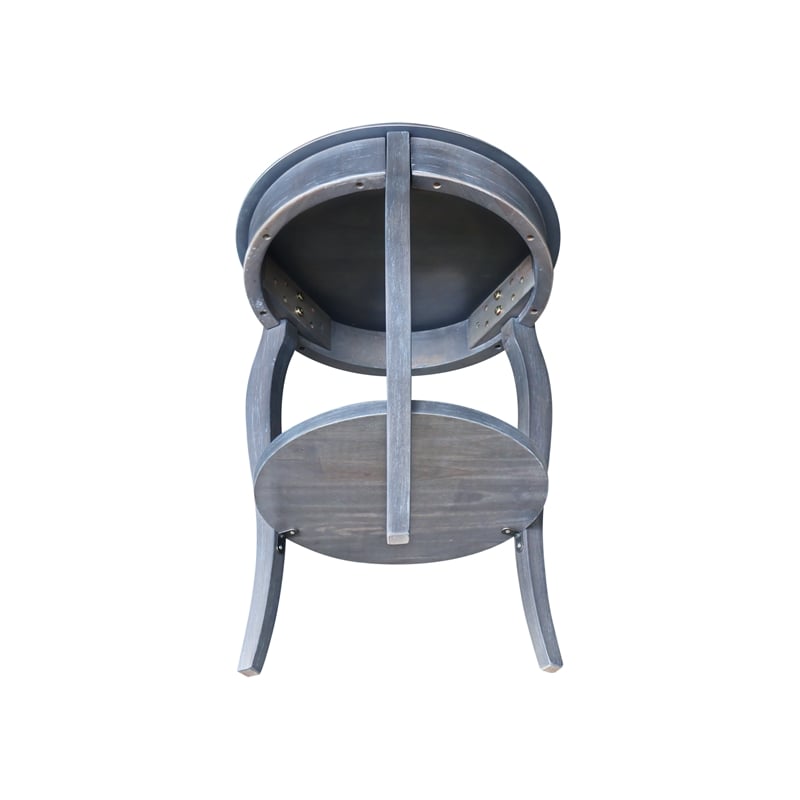 International Concepts Cambria Wood Round End Table in heather Gray