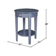 International Concepts Phillips Wood Accent Table with Drawer in Heather Gray