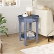 International Concepts Phillips Wood Accent Table with Drawer in Heather Gray