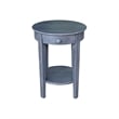 International Concepts Phillips Wood Accent Table with Drawer in Heather Gray